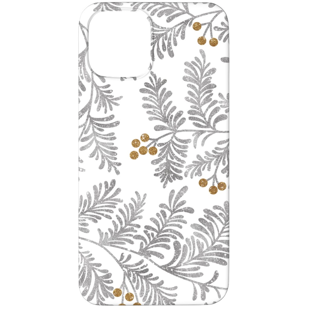 Winter Branches Phone Case, Silicone Liner Case, Matte, iPhone 11 Pro, Gray, Smoke