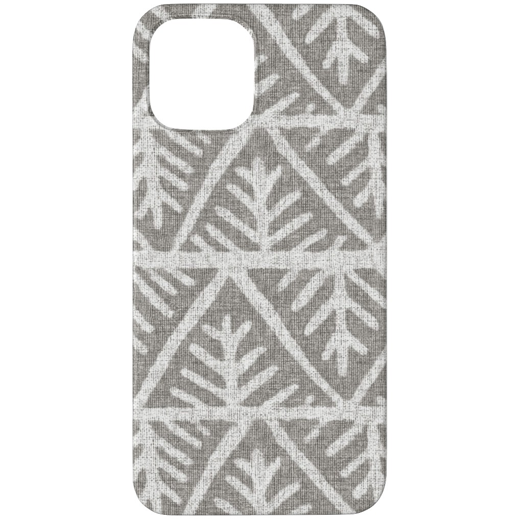 Textured Mudcloth Phone Case, Silicone Liner Case, Matte, iPhone 11 Pro, Gray, Silver