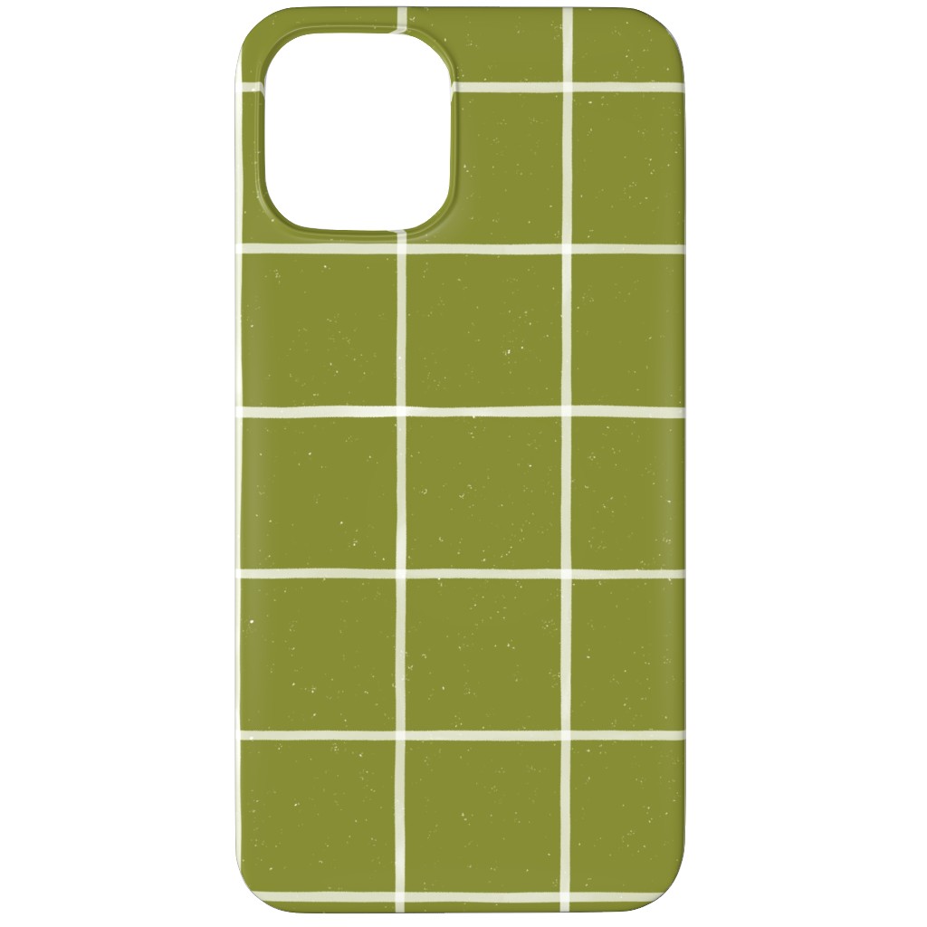 Watercolor Windowpane - Green Phone Case, Silicone Liner Case, Matte, iPhone 11 Pro, Green