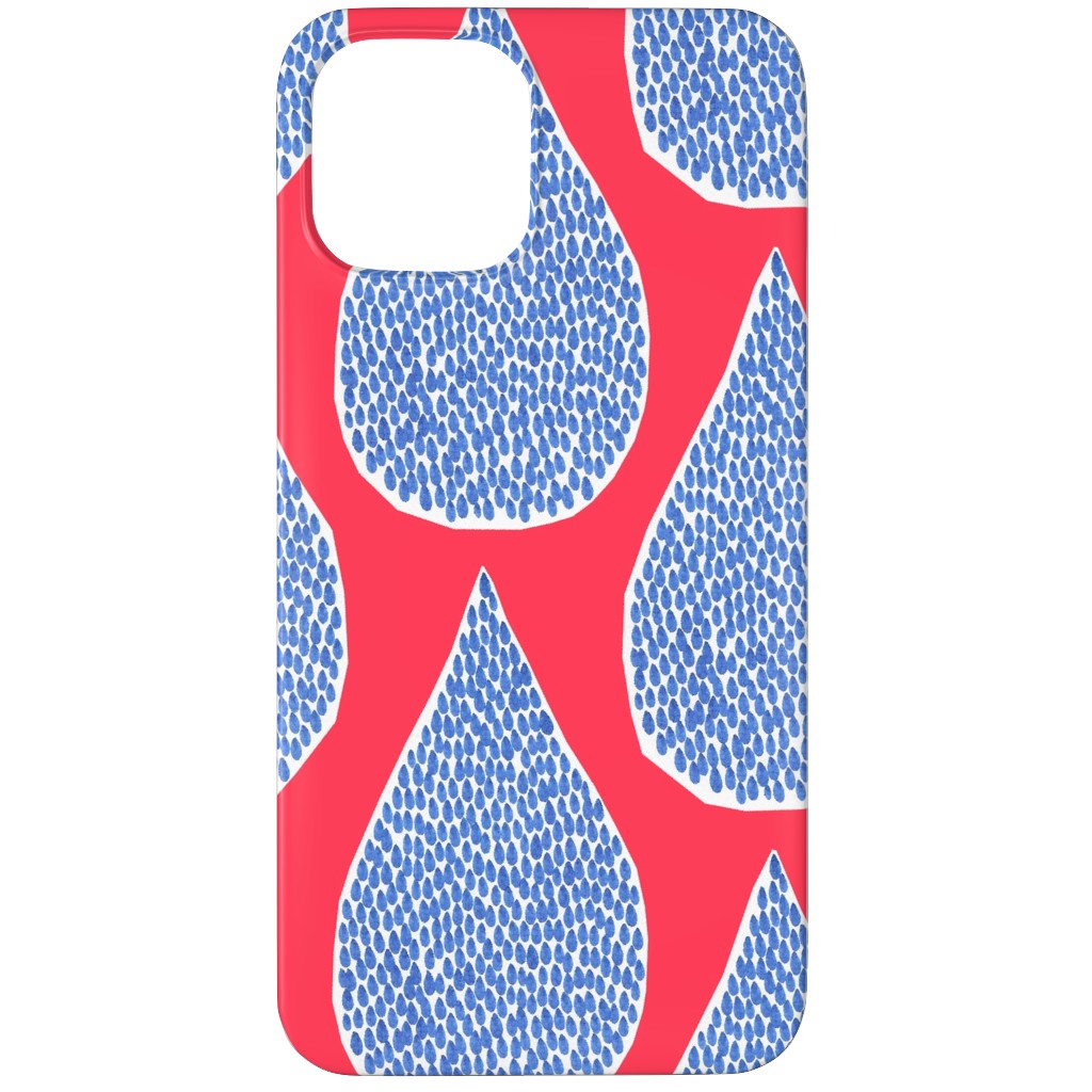 April Showers Rain Drops - Red Phone Case, Silicone Liner Case, Matte, iPhone 11 Pro, Red, Red