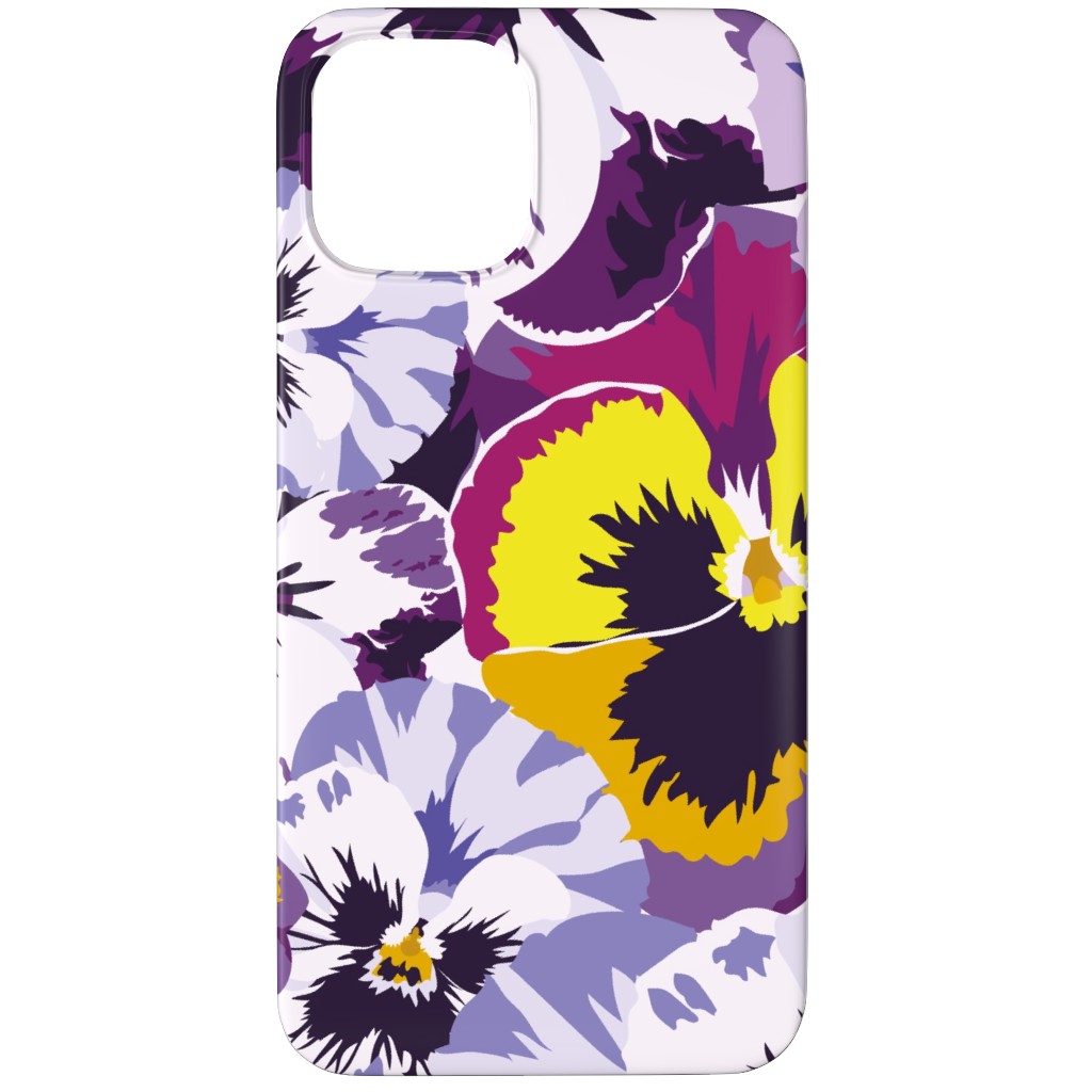 Pansy By Numbers - Purple Phone Case, Silicone Liner Case, Matte, iPhone 11 Pro, Purple