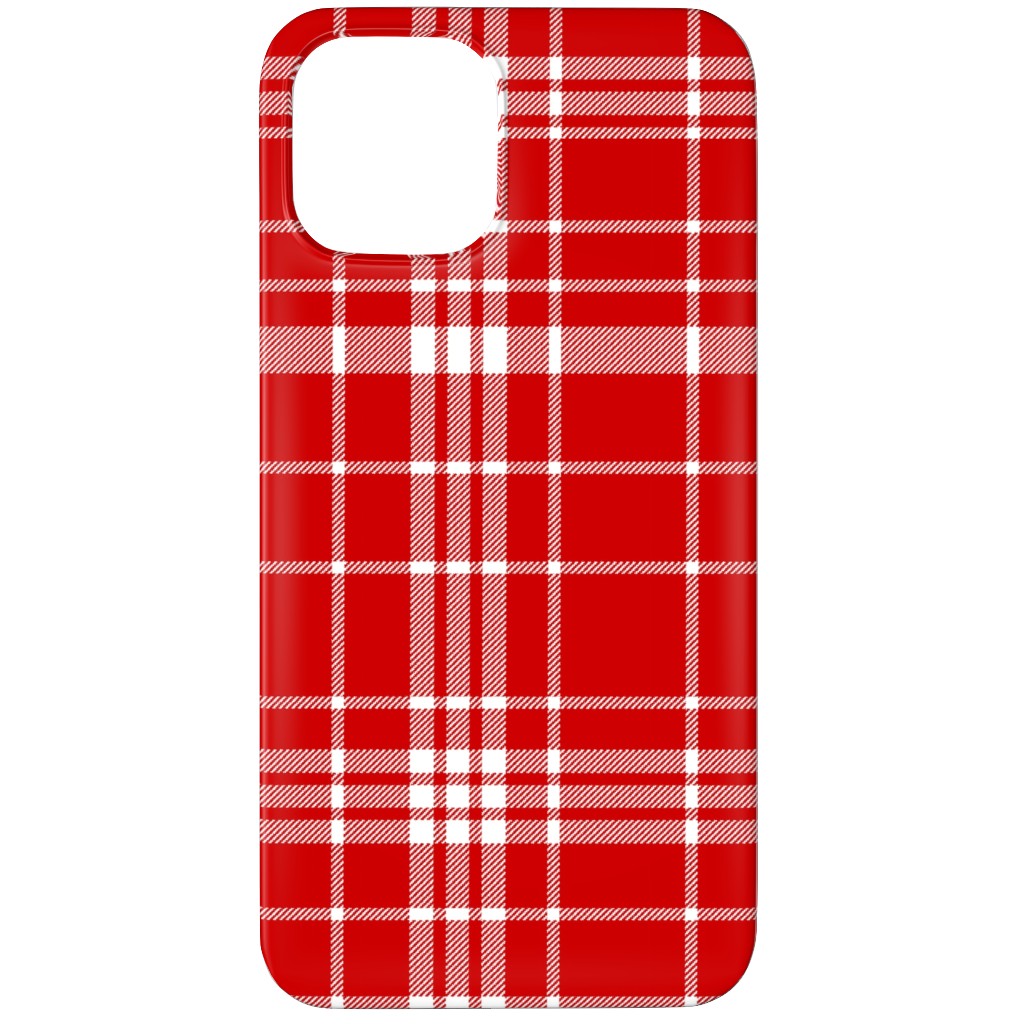 Tartan Check Phone Case, Silicone Liner Case, Matte, iPhone 11 Pro, Red