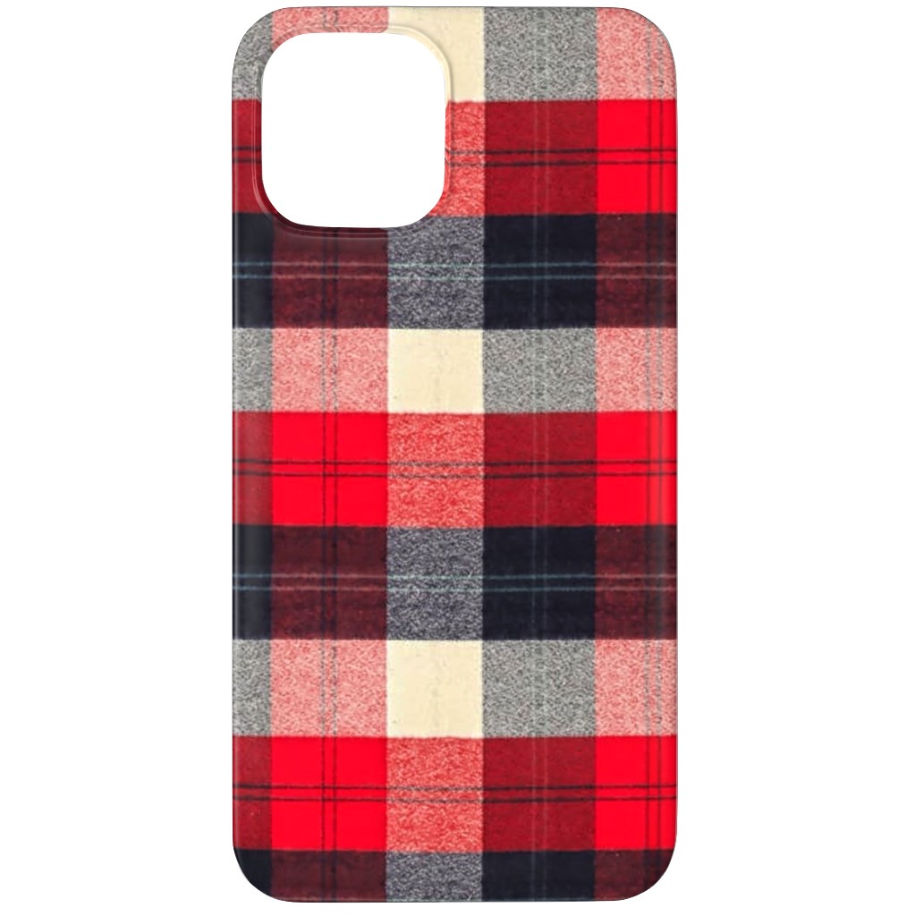 Lumberjack Flannel Buffalo Plaid - Red Phone Case, Silicone Liner Case, Matte, iPhone 11 Pro, Red, Red