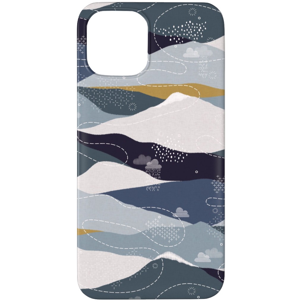 Ever Blue Mountains - Multi Phone Case, Silicone Liner Case, Matte, iPhone 11 Pro, Blue