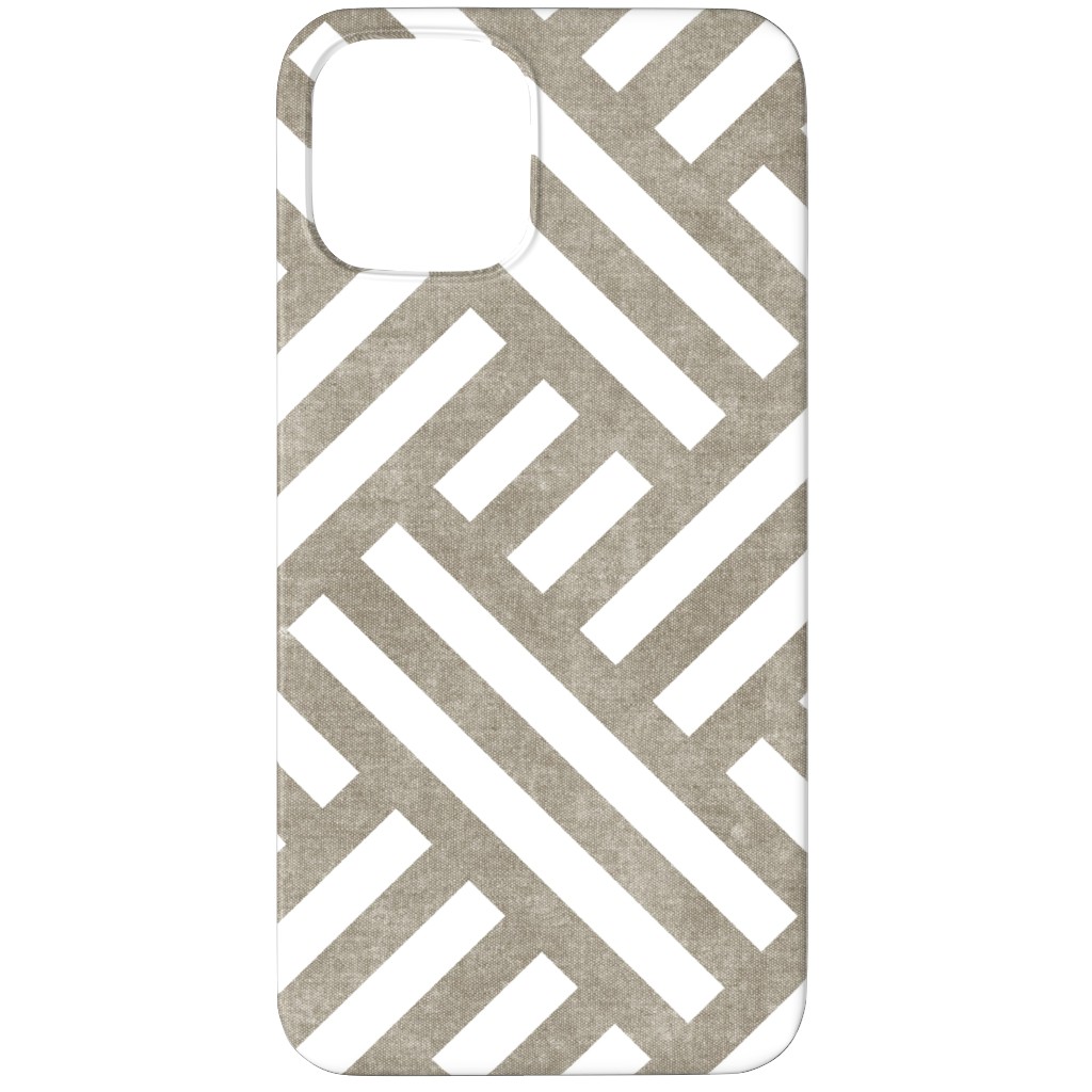 Farmhouse Weave Phone Case, Silicone Liner Case, Matte, iPhone 11 Pro, Gray, Cafe