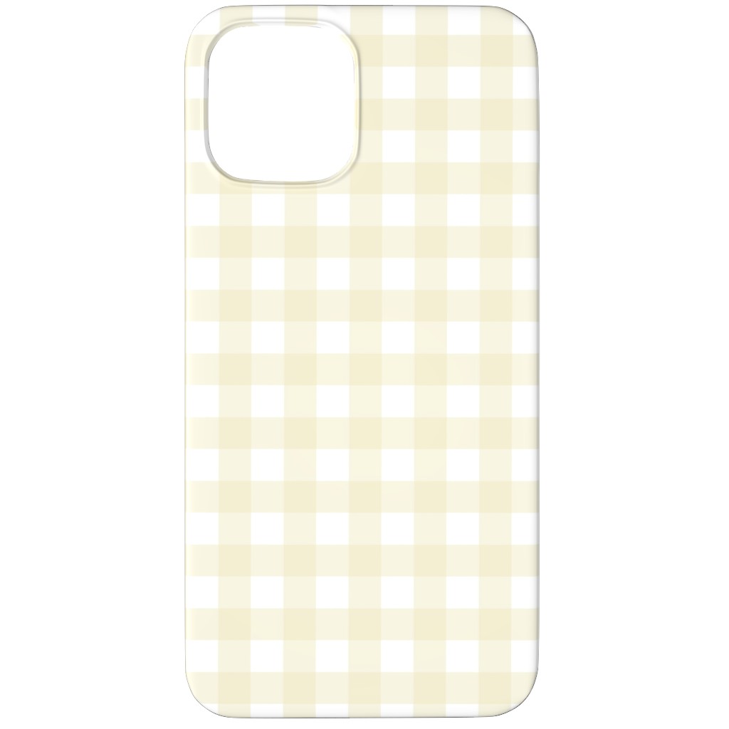 Gingham Check Phone Case, Slim Case, Matte, iPhone 11 Pro, Yellow, Cream