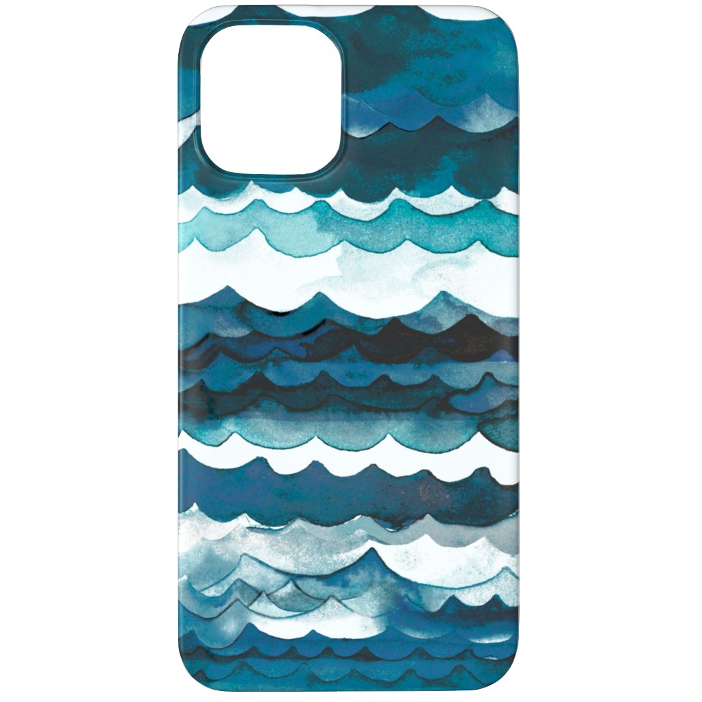Sea Waves - Aqua Phone Case, Slim Case, Matte, iPhone 11 Pro, Blue, True Blue