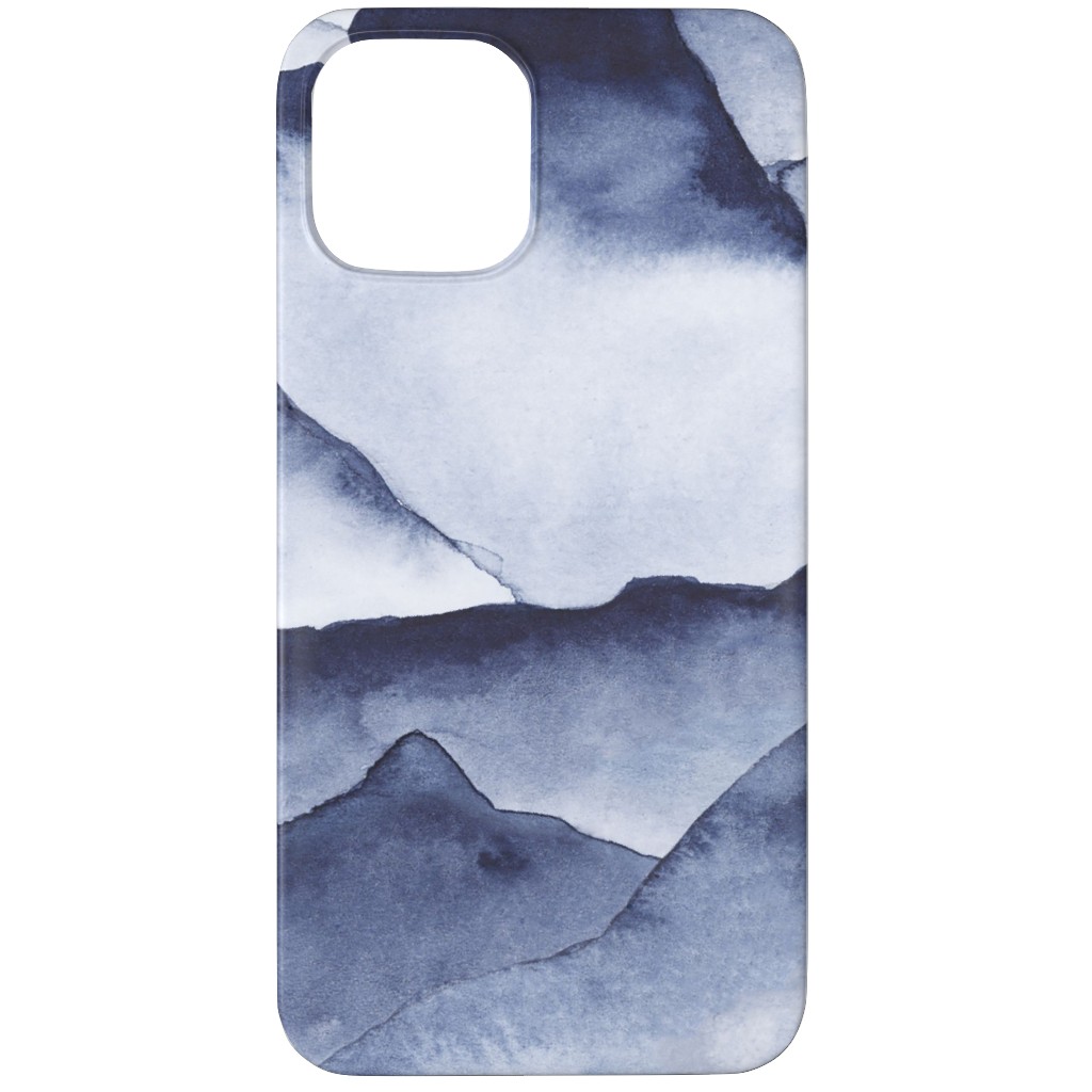 Watercolor Mountains - Blue Phone Case, Slim Case, Matte, iPhone 11 Pro, Blue, True Blue