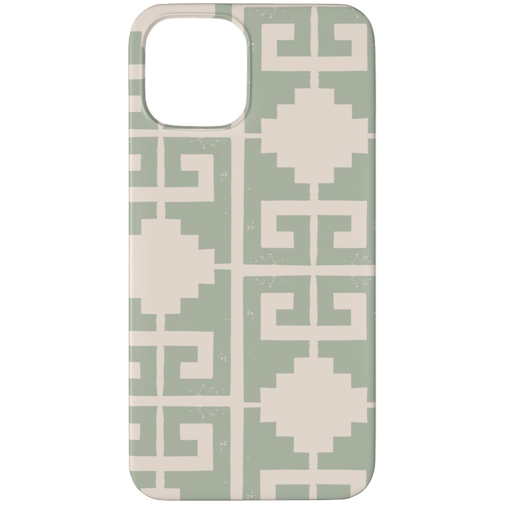 Greek To Me - Green on Cream Phone Case, Slim Case, Matte, iPhone 11 Pro, Green, Classic Green
