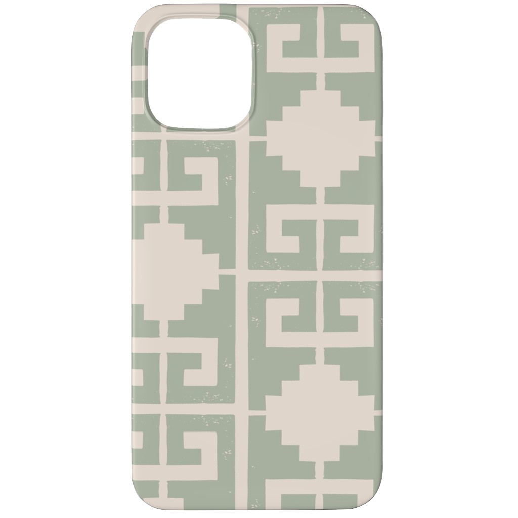 Greek To Me - Green on Cream Phone Case, Slim Case, Matte, iPhone 11 Pro, Green