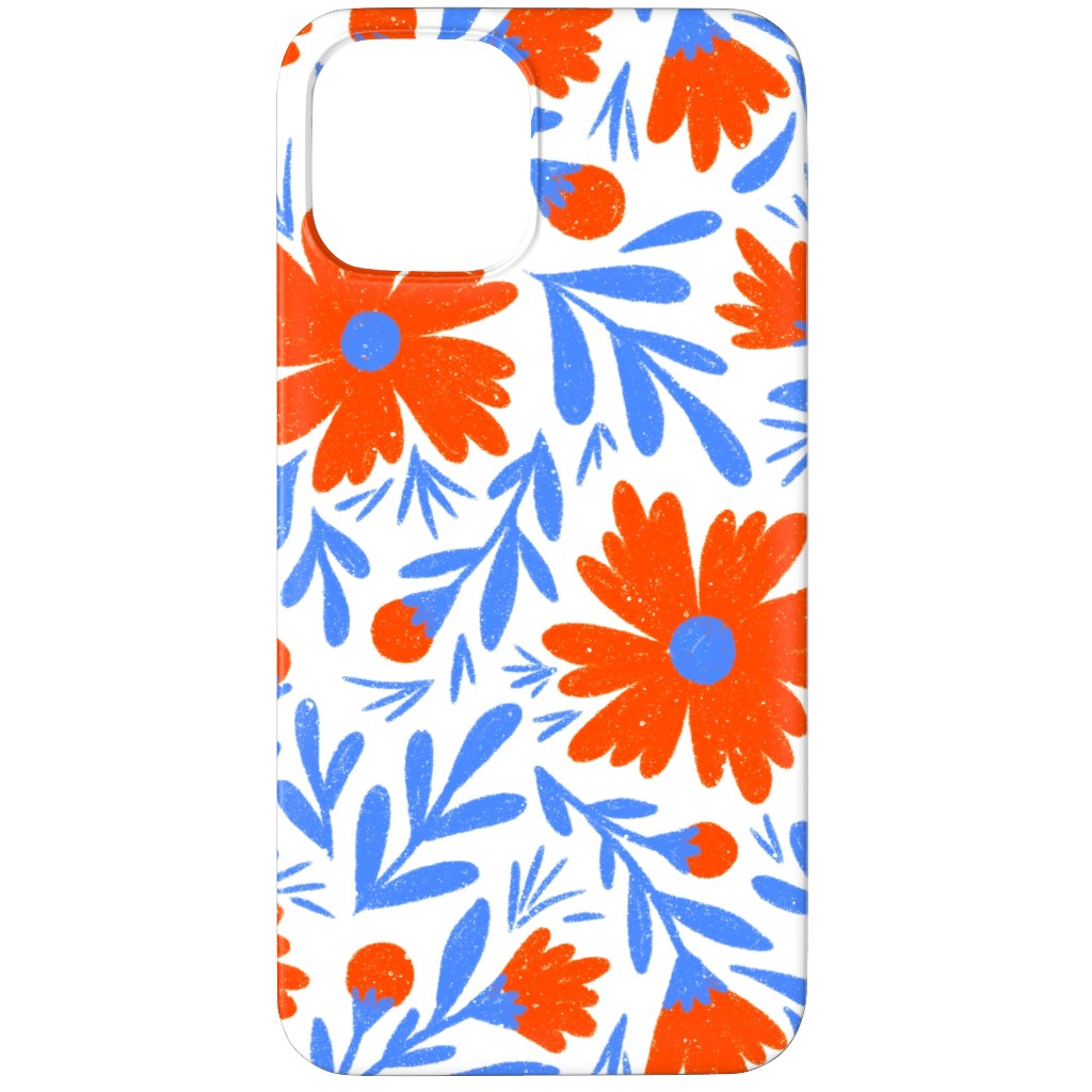 Floral Drop - Red and Blue Phone Case, Slim Case, Matte, iPhone 11 Pro, Blue, True Blue