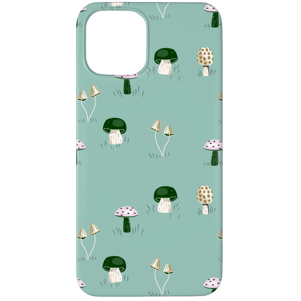 Mushroom Field - Green Phone Case, Slim Case, Matte, iPhone 11 Pro, Green