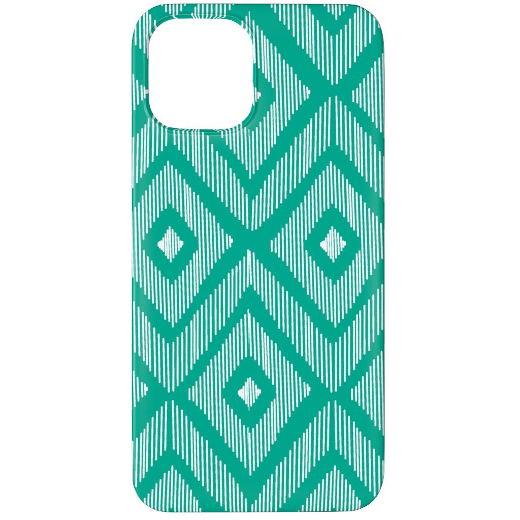 Ikat Phone Case, Slim Case, Matte, iPhone 11 Pro, Green, Tidal Wave