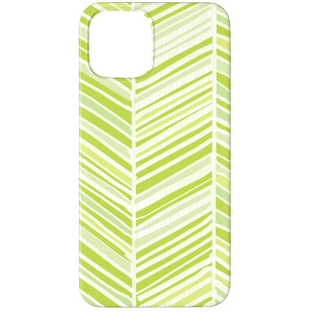 Herringbone Hues of Green Phone Case, Slim Case, Matte, iPhone 11 Pro, Green