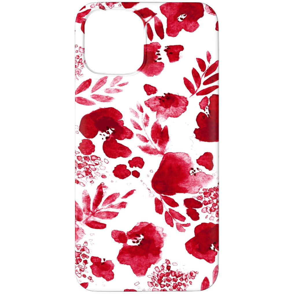 Floret Floral - Red Phone Case, Slim Case, Matte, iPhone 11 Pro, Red