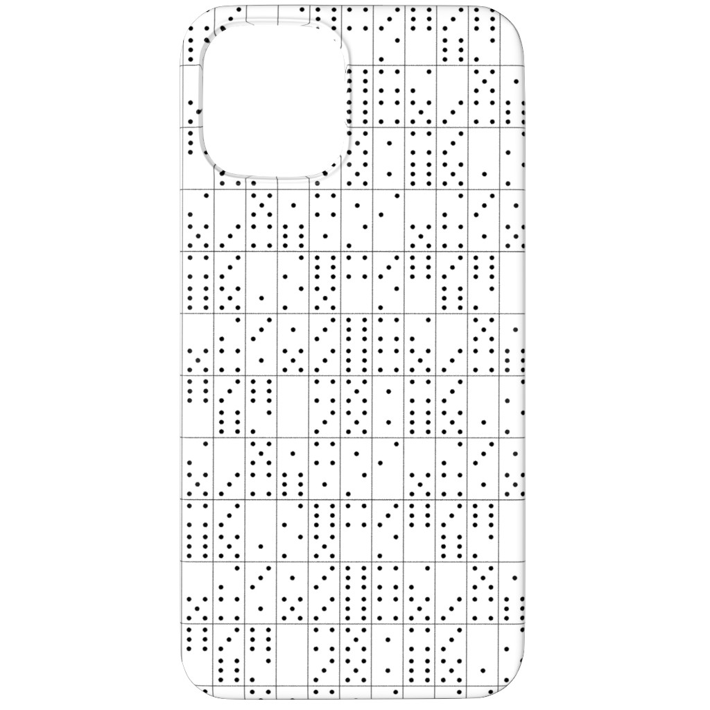 Domino Universe - Black and White Phone Case, Slim Case, Matte, iPhone 11 Pro, White