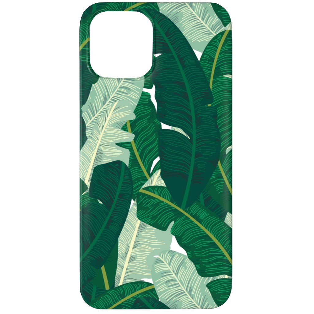 Classic Banana Leaves in Palm Springs Green Phone Case, Slim Case, Matte, iPhone 11 Pro, Green, Classic Green