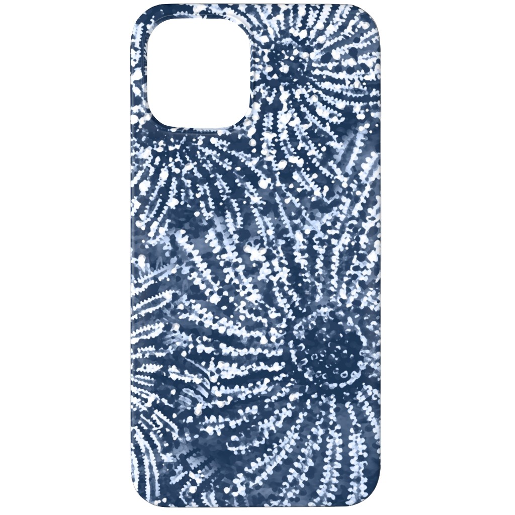 Shibori Floral Bursts - Navy Phone Case, Slim Case, Matte, iPhone 11 Pro, Blue, True Blue