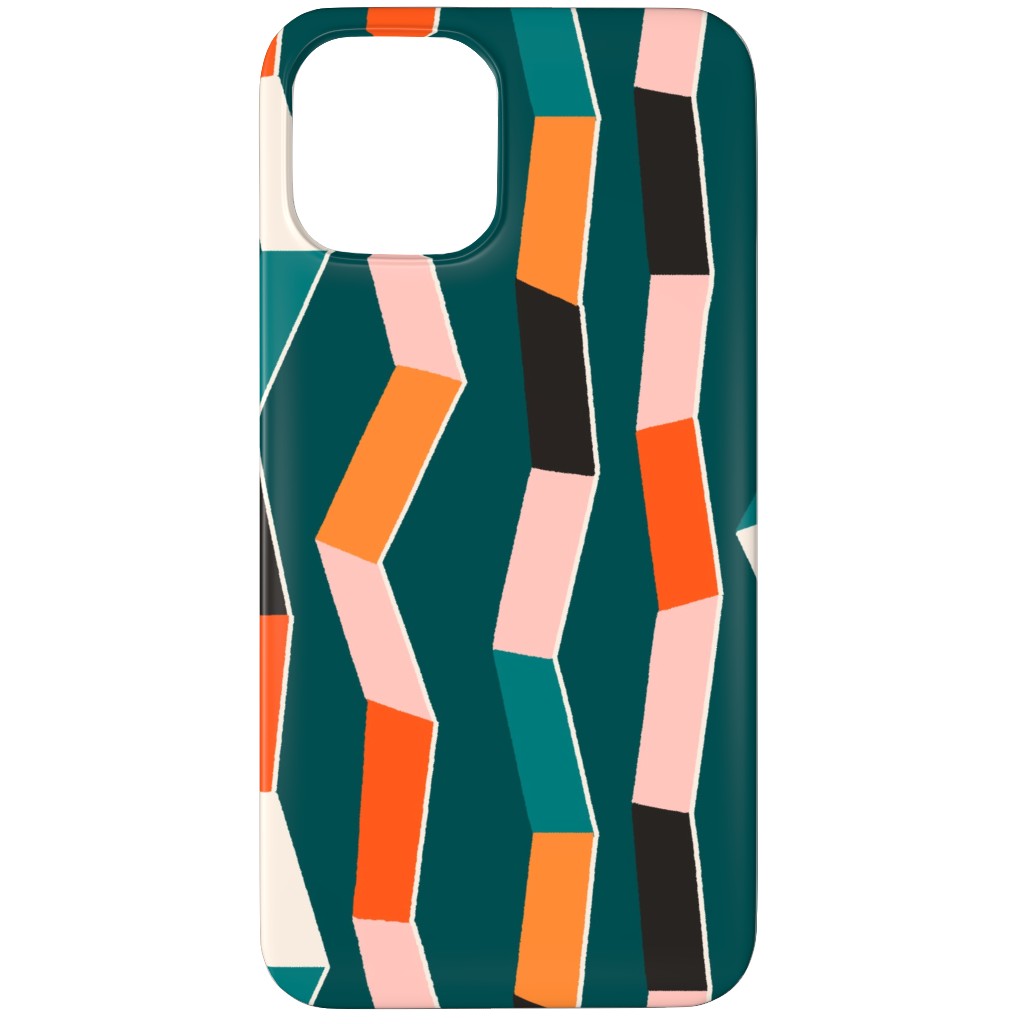 Funky - Multi on Green Phone Case, Slim Case, Matte, iPhone 11 Pro, Multicolor