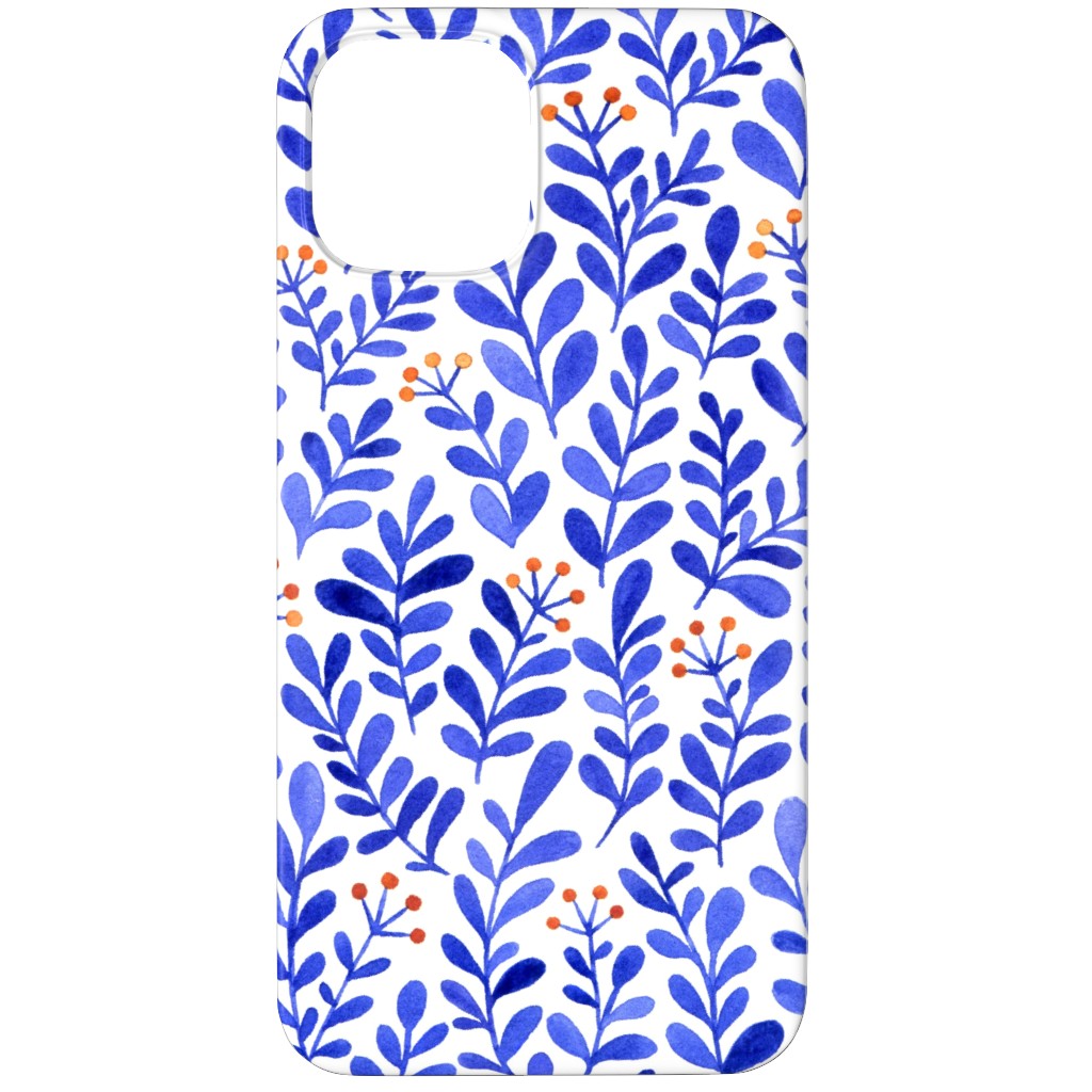 Leaves - Blue Phone Case, Slim Case, Matte, iPhone 11 Pro, Blue