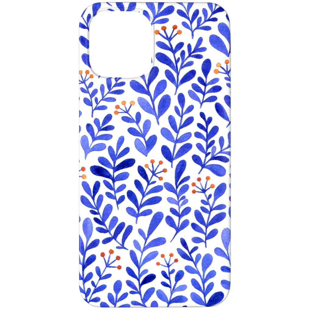 Leaves - Blue Phone Case, Slim Case, Matte, iPhone 11 Pro, Blue, True Blue