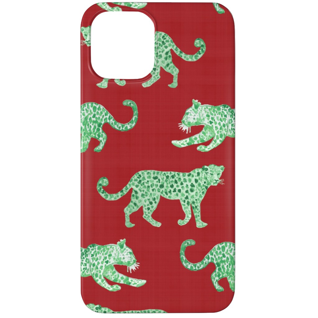 Leopard Parade Phone Case, Slim Case, Matte, iPhone 11 Pro, Red