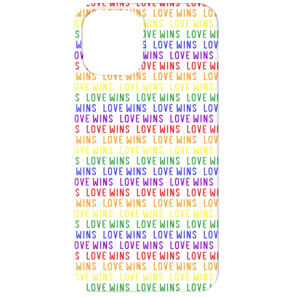 Love Wins Rainbow Phone Case, Silicone Liner Case, Matte, iPhone 11, Multicolor, White