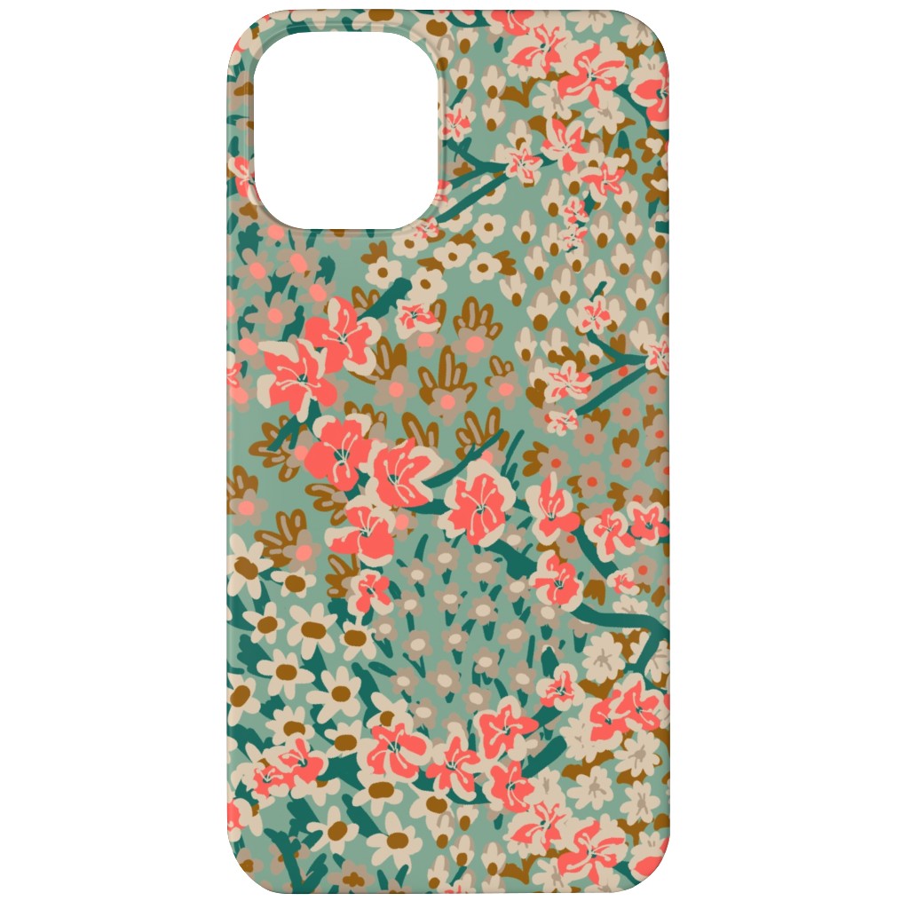 Bengal Kuma Floral - Multi Phone Case, Silicone Liner Case, Matte, iPhone 11, Green