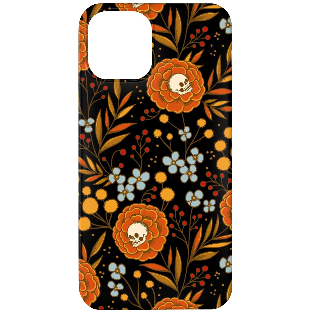 Halloween Floral - Multi Phone Case, Silicone Liner Case, Matte, iPhone 11, Multicolor