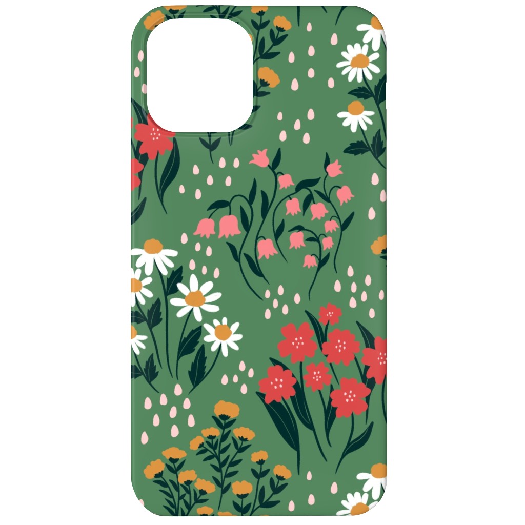 Flowerbed Phone Case, Silicone Liner Case, Matte, iPhone 11, Green