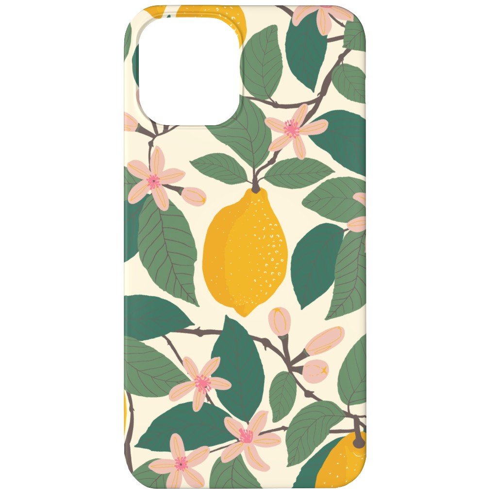 Lemon Tree - Yellow Phone Case, Silicone Liner Case, Matte, iPhone 11, Yellow