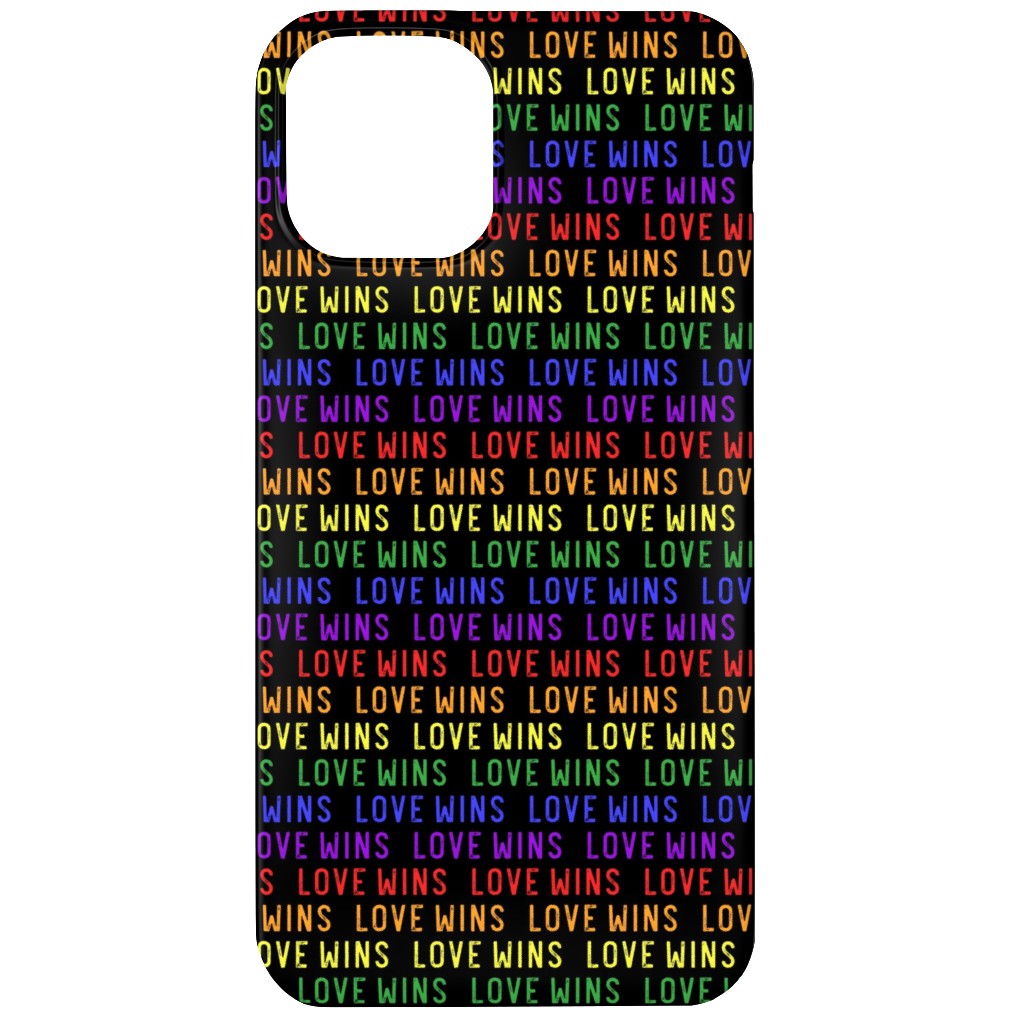 Love Wins Rainbow Phone Case, Silicone Liner Case, Matte, iPhone 11, Multicolor, Black