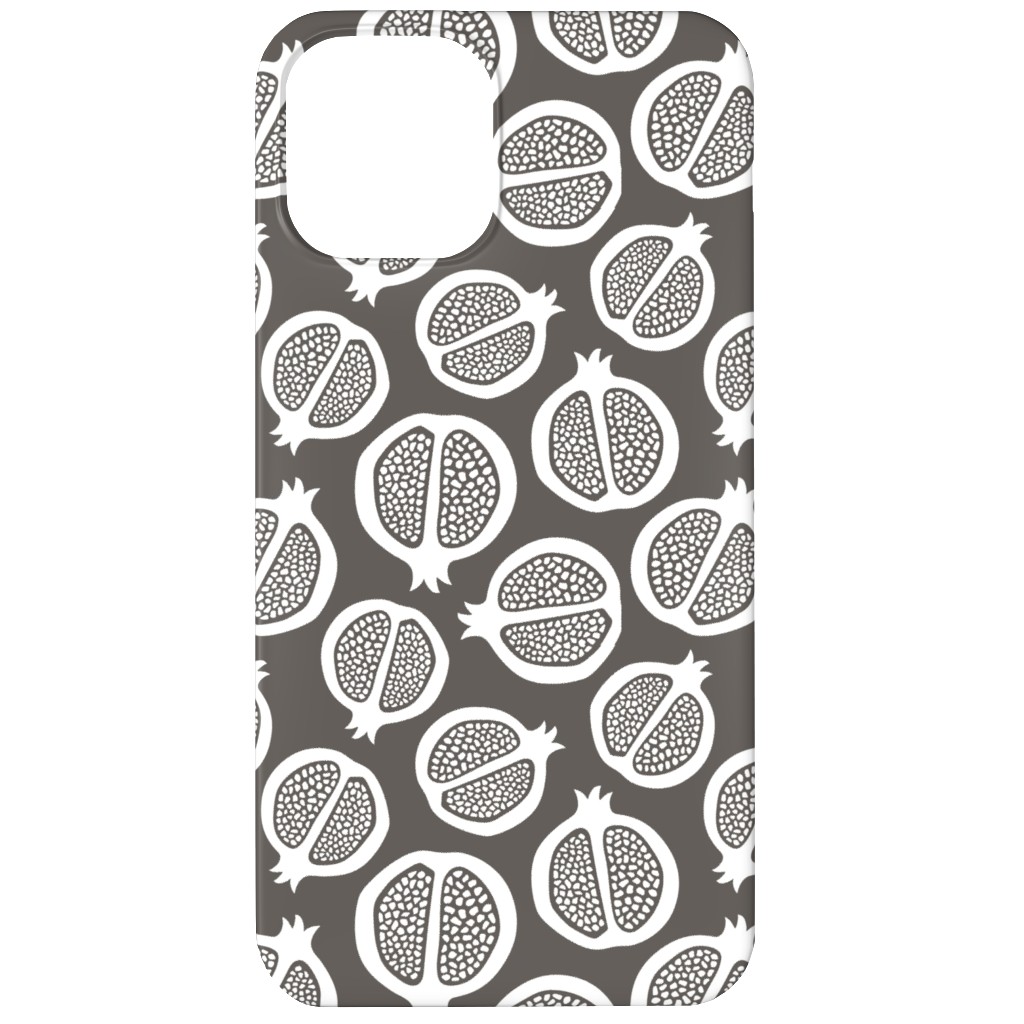 Pomegranate - Black & White Phone Case, Silicone Liner Case, Matte, iPhone 11, Gray, Gray