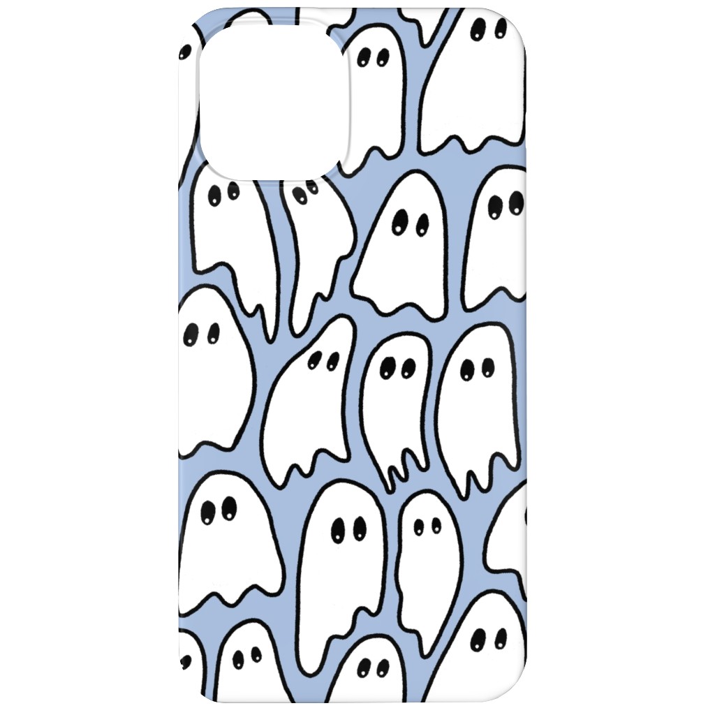 Ghosted Ghosts Phone Case, Silicone Liner Case, Matte, iPhone 11, Blue