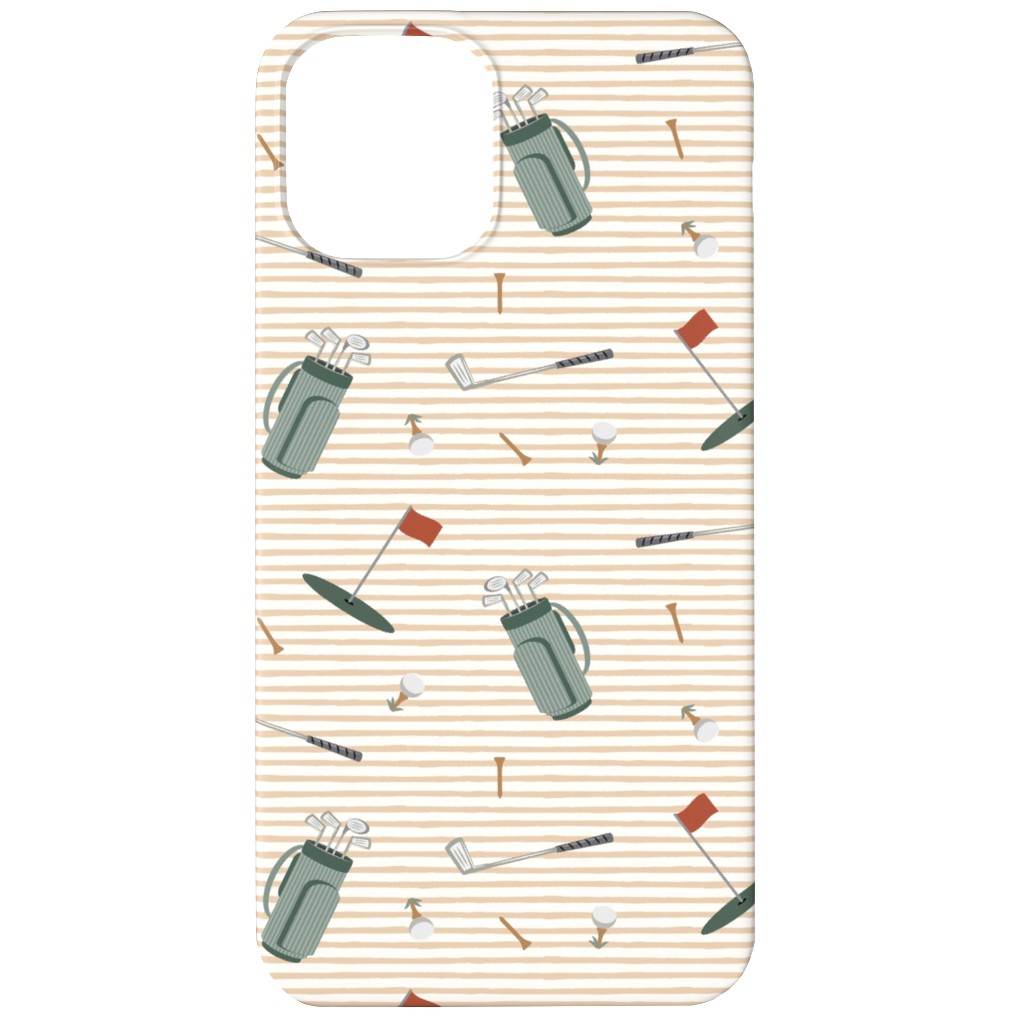 Tee Time - Neutral Phone Case, Silicone Liner Case, Matte, iPhone 11, Beige, Pearl