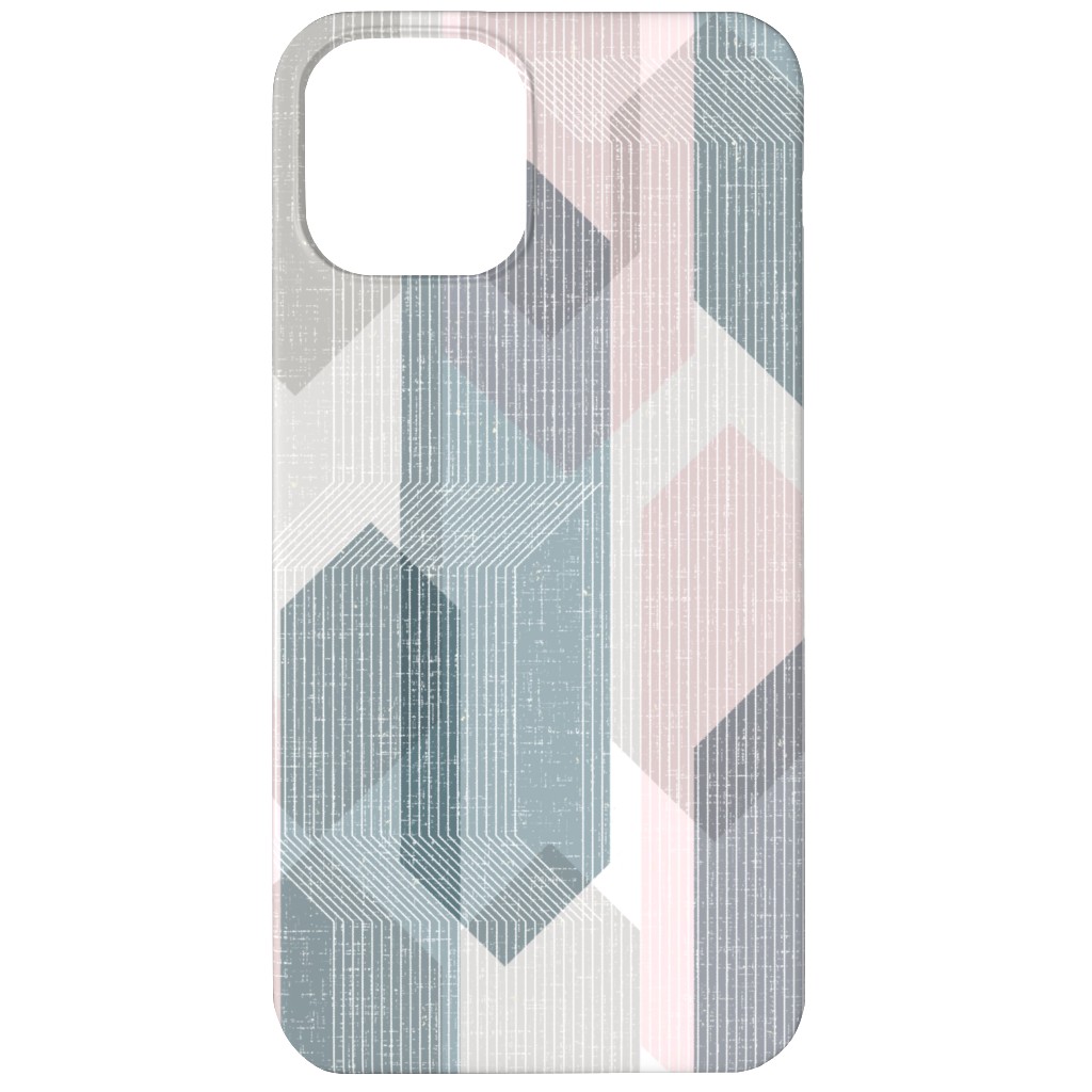 Deco Mod Hex Reflections - Sorbet Phone Case, Silicone Liner Case, Matte, iPhone 11, Gray, Gray