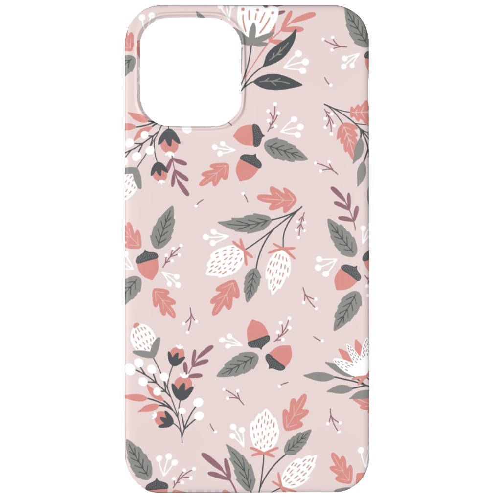 Fall Foliage - Pink Phone Case, Silicone Liner Case, Matte, iPhone 11, Pink