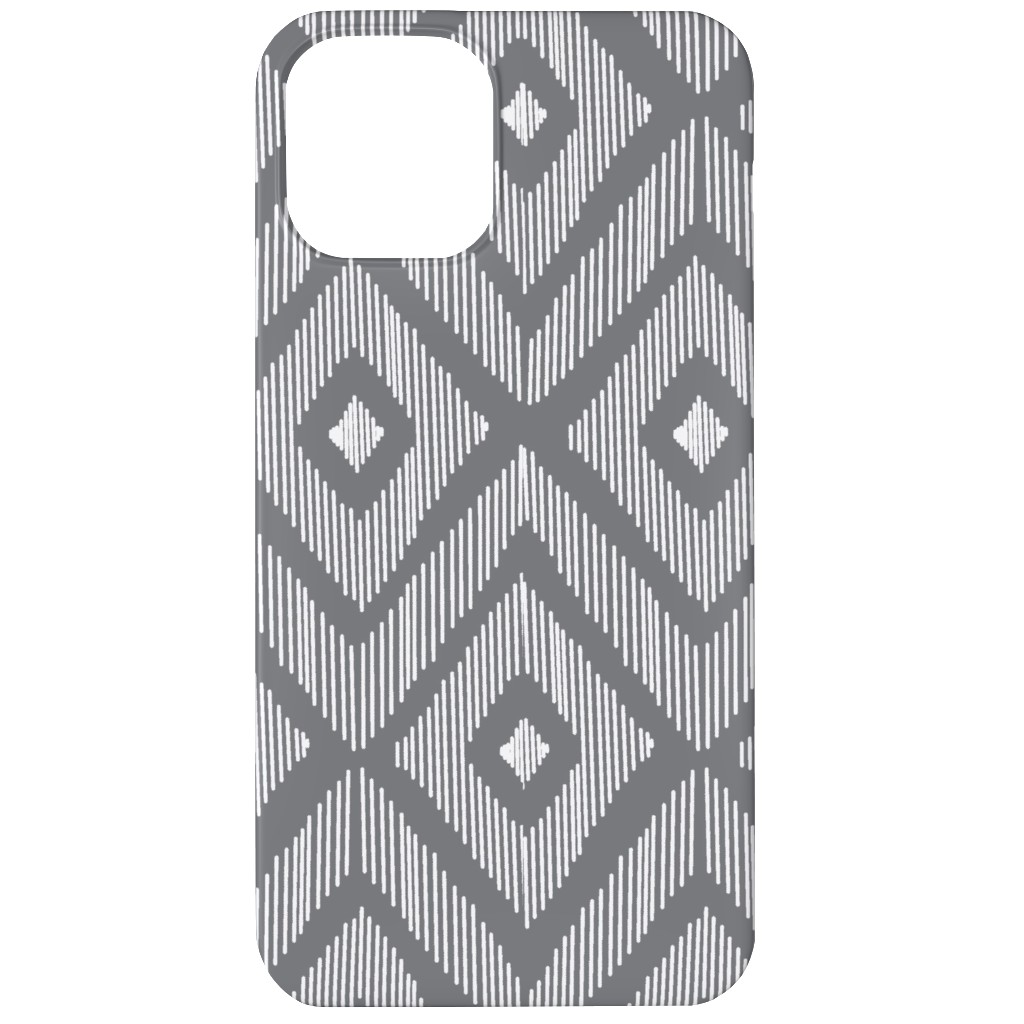 Ikat Phone Case, Silicone Liner Case, Matte, iPhone 11, Gray