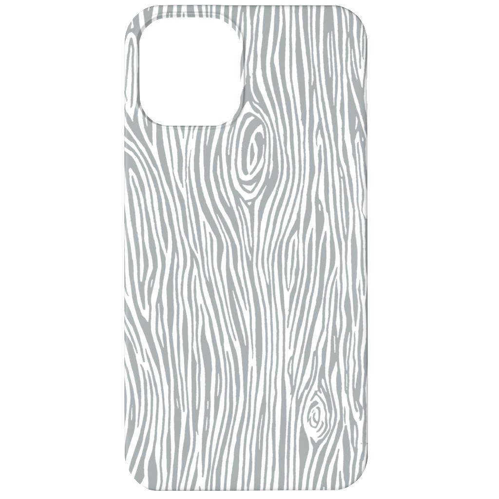 Woodgrain - Gray Phone Case, Silicone Liner Case, Matte, iPhone 11, Gray