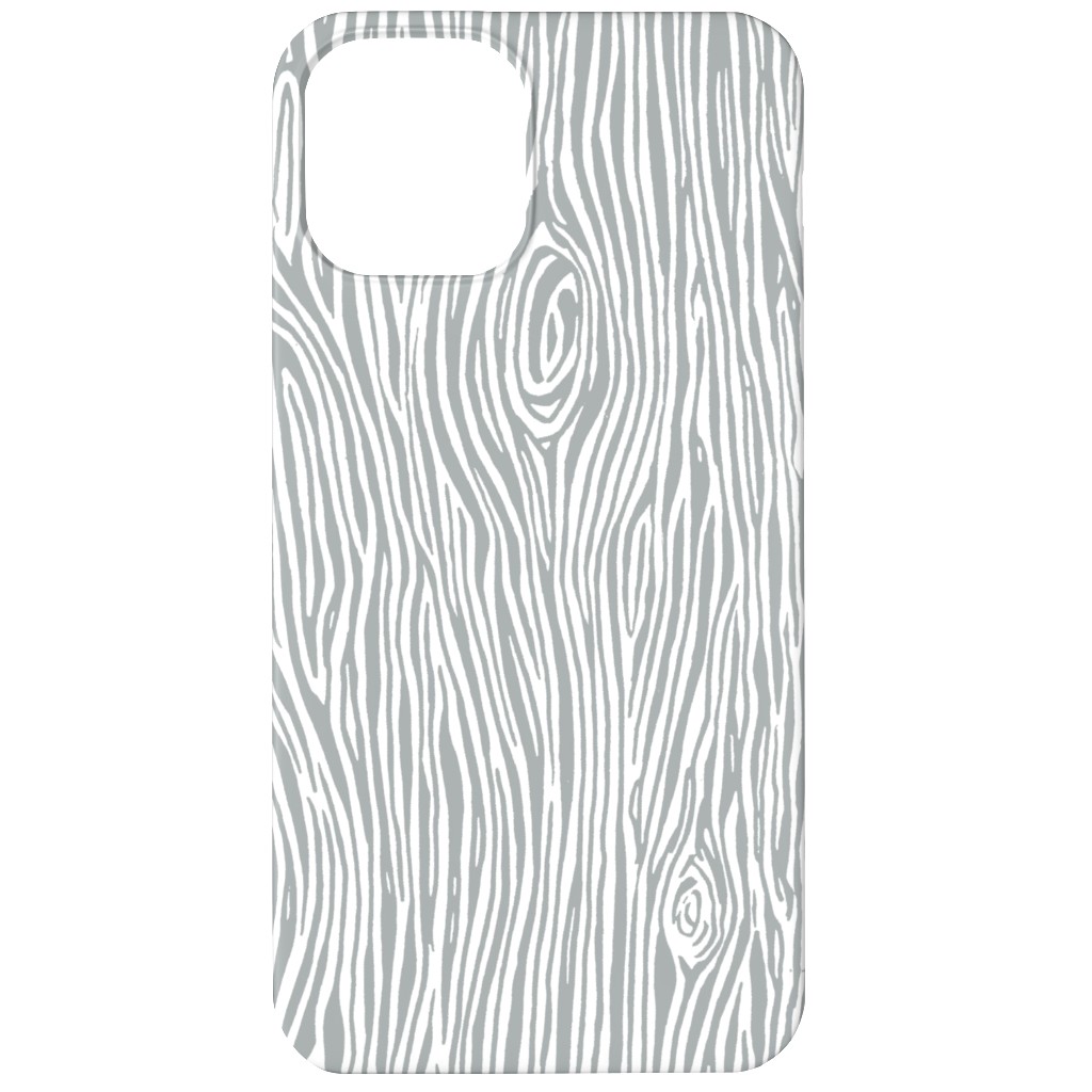 Woodgrain - Gray Phone Case, Silicone Liner Case, Matte, iPhone 11, Gray, Gray