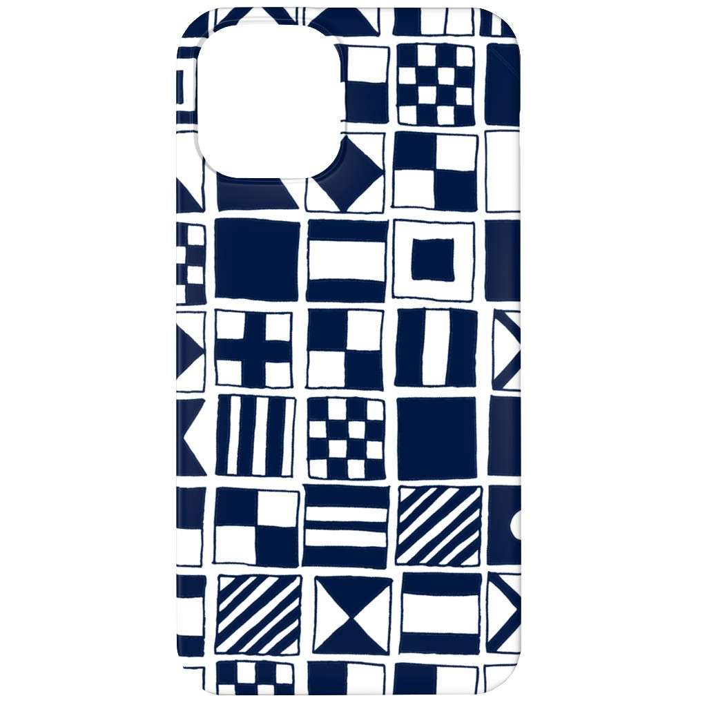 Sailing Flags - Navy Blue Phone Case, Silicone Liner Case, Matte, iPhone 11, Blue, True Blue