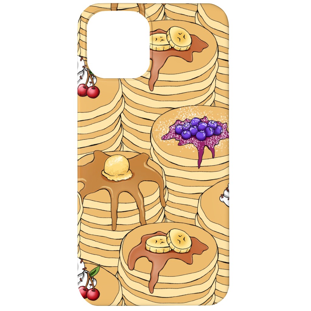 Flapjack Stack Phone Case, Silicone Liner Case, Matte, iPhone 11, Beige