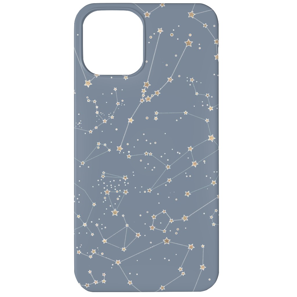 Constellations - Grey With Gold Stars Phone Case, Silicone Liner Case, Matte, iPhone 11, Gray