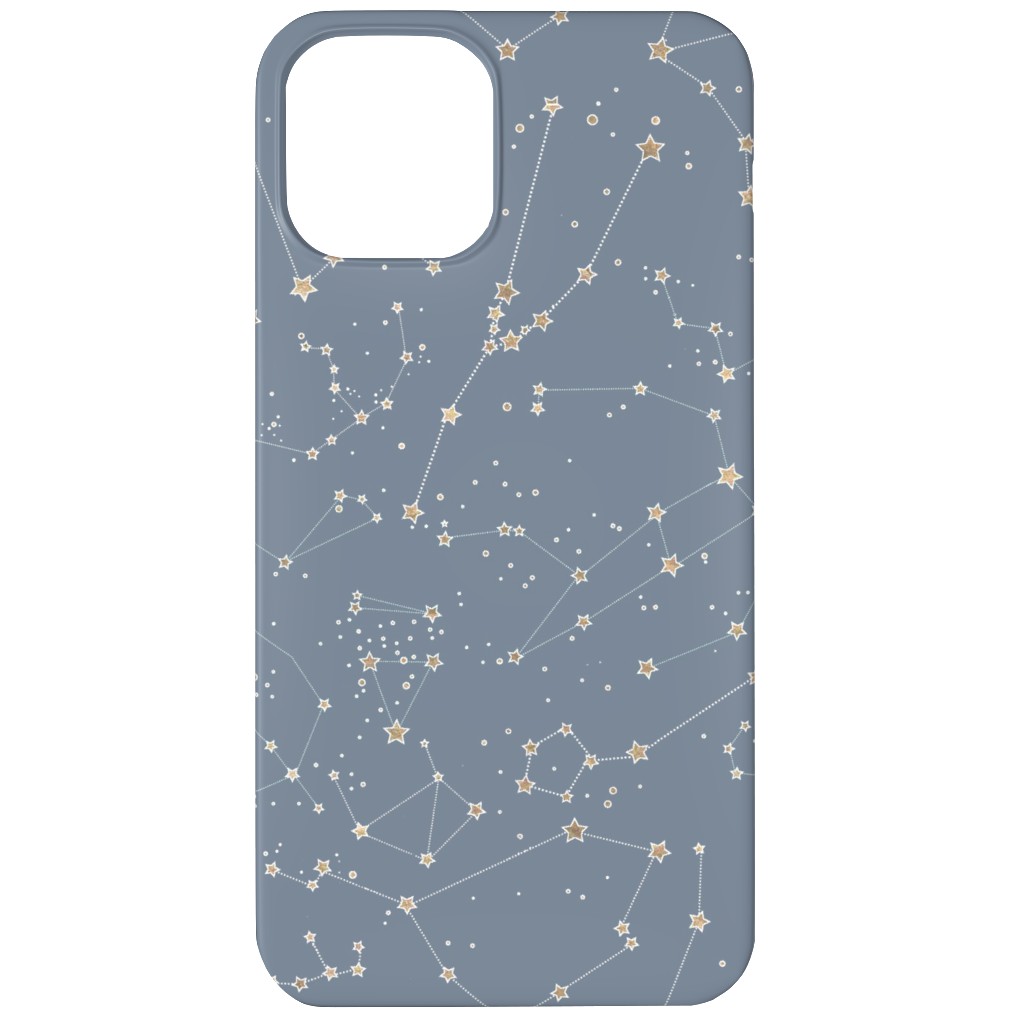 Constellations - Grey With Gold Stars Phone Case, Silicone Liner Case, Matte, iPhone 11, Gray, Gray