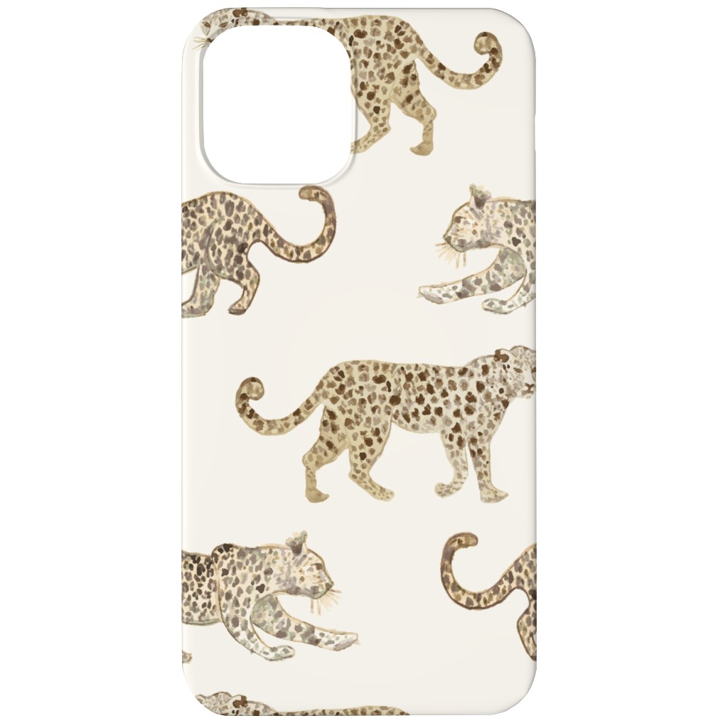Leopard Parade Phone Case, Silicone Liner Case, Matte, iPhone 11, Beige, Antique White