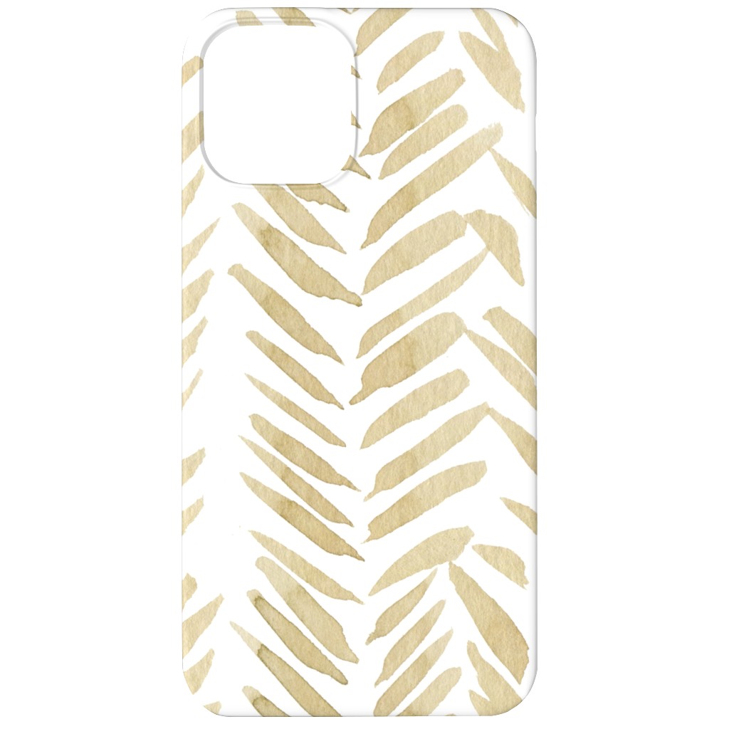 Leaf - Gold Phone Case, Silicone Liner Case, Matte, iPhone 11, Yellow