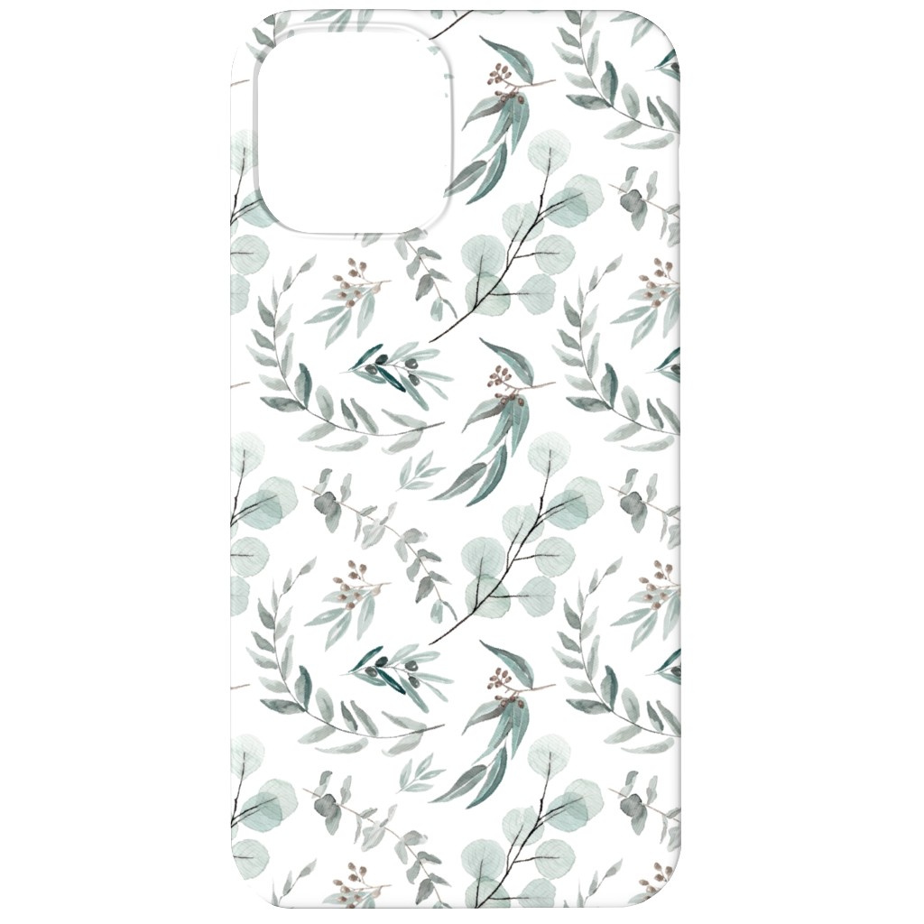 Eucalyptus Leaves - Australiana Botanical Phone Case, Silicone Liner Case, Matte, iPhone 11, Green, Classic Green