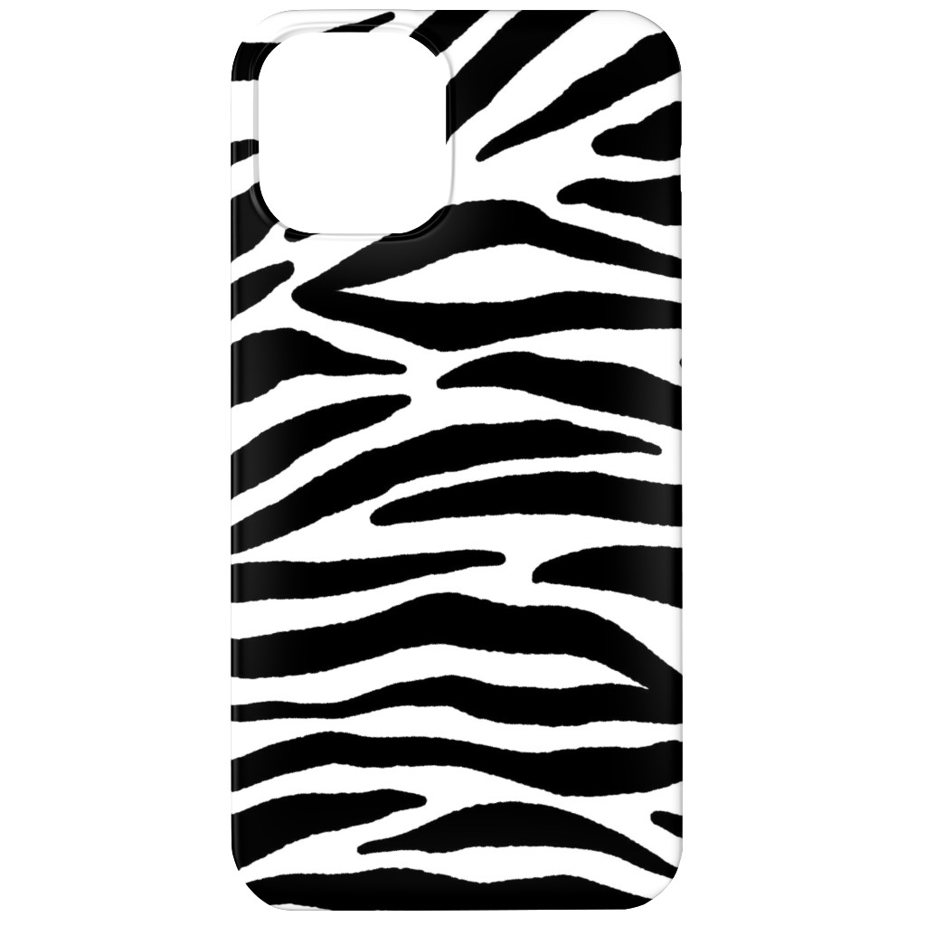 Zebra Print - Black and White Phone Case, Silicone Liner Case, Matte, iPhone 11, Black