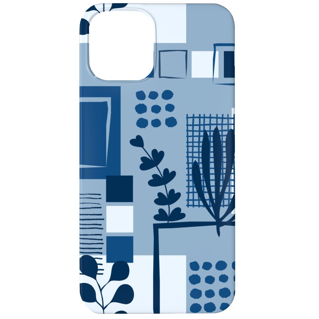 Squared Sea - Blue Phone Case, Silicone Liner Case, Matte, iPhone 11, Blue