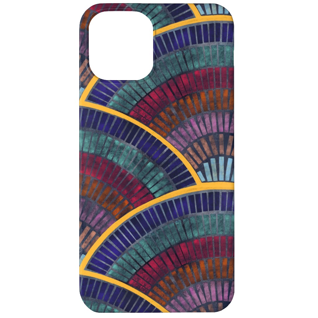 Moody Art Deco Tile - Dark Phone Case, Silicone Liner Case, Matte, iPhone 11, Multicolor